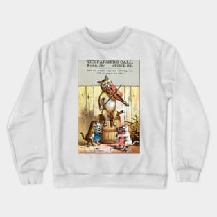 1882 Cats Square Dance Crewneck Sweatshirt